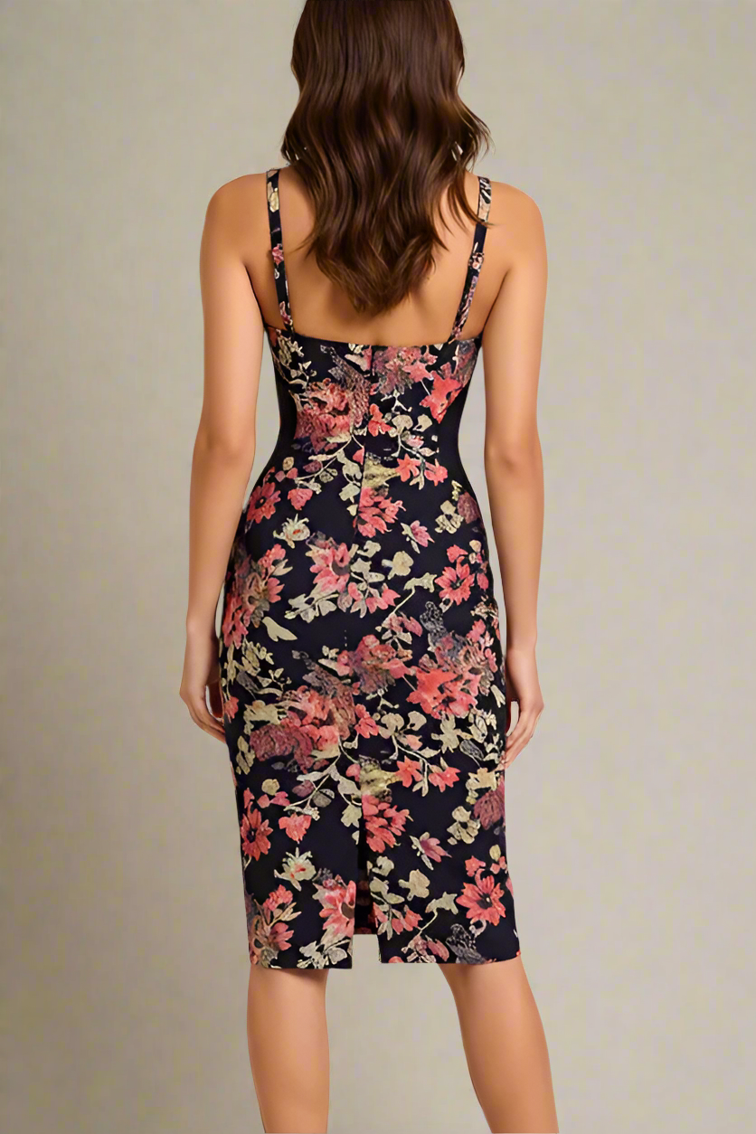 Tate Bodycon Wrap Dress - Classic Black