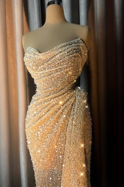 Stunning Sweetheart Sequin Form-fitting Prom Dresses - VelvetHem