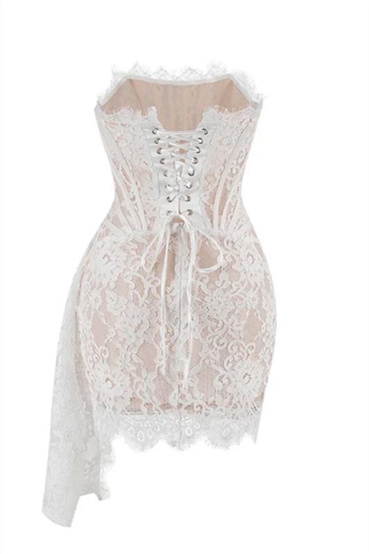 Ivanna Exclusive Strapless Lace Corset Mini Dress Venus Designer Edit
