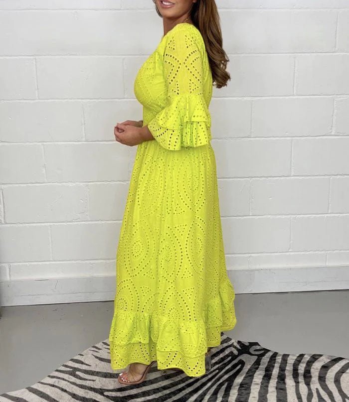 Nora Fashionable Dress with Ruffled Sleeves for Women Streetwear Style