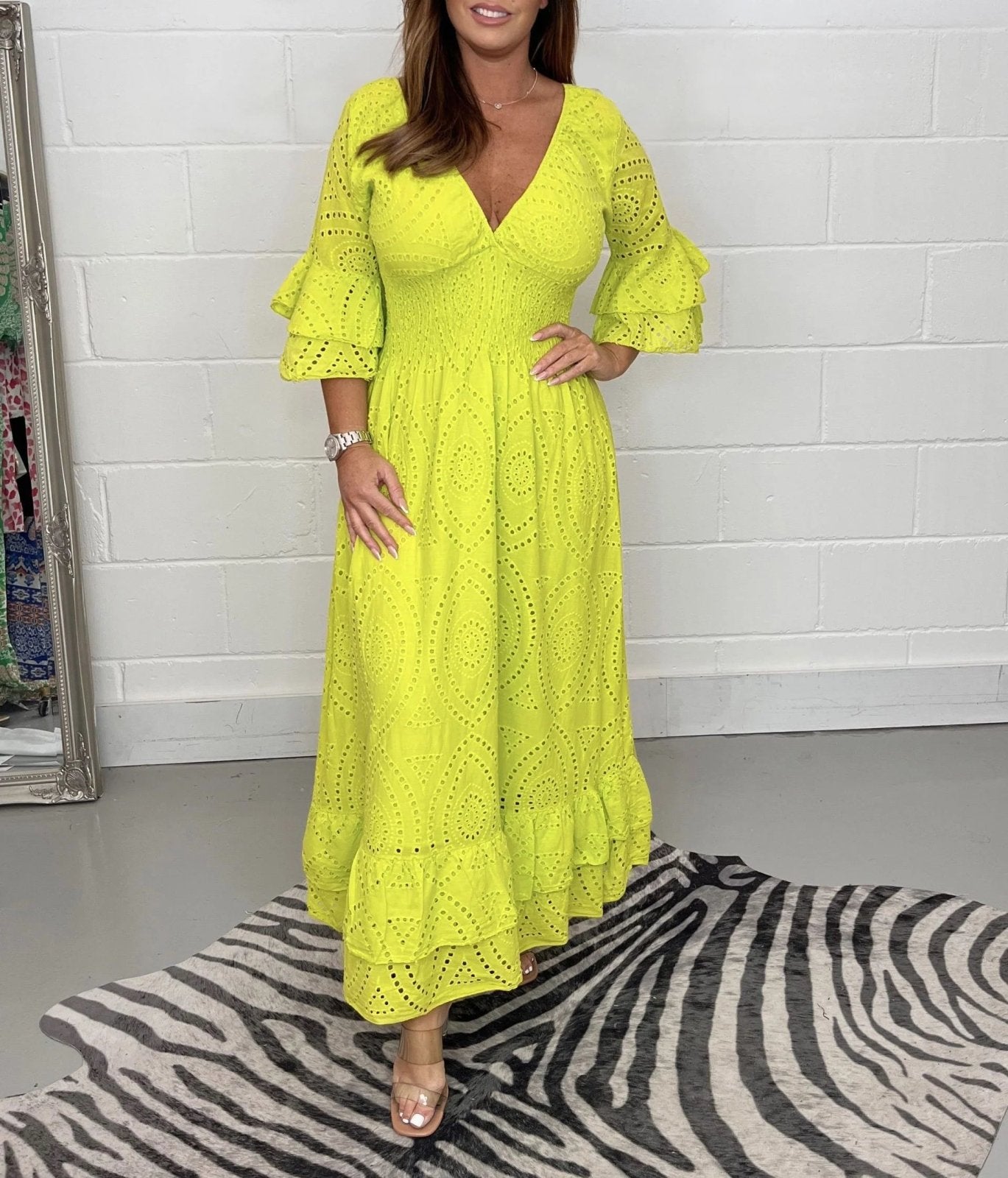 Nora Fashionable Dress with Ruffled Sleeves for Women Streetwear Style