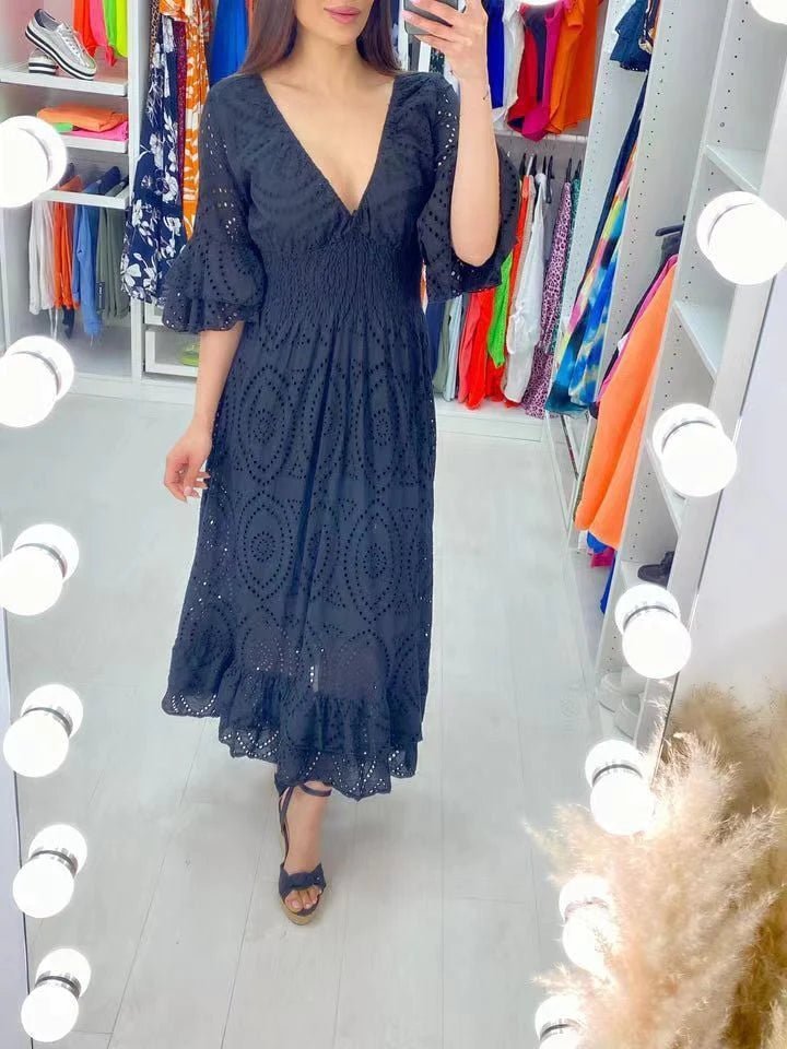 Nora Fashionable Dress with Ruffled Sleeves for Women Streetwear Style