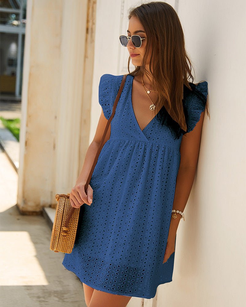 Liliana Comfortable Summer Dress with a V-neck for Women