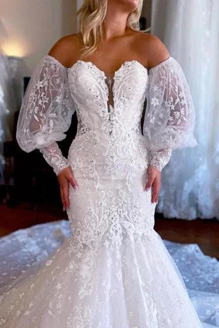 Vintage Sweetheart Lace Sleeveless Mermaid Wedding Dress Bridal Gowns (ZD14589)