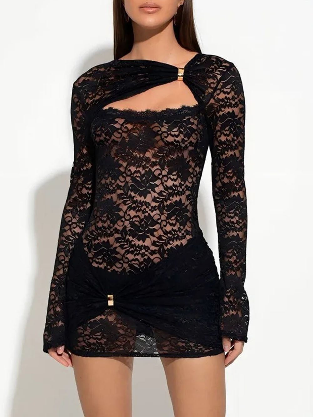 Violet Long Sleeve Mini Dress