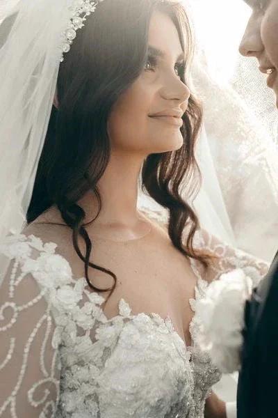 White Sweetheart A-line Long Sleeves Wedding Dress With Lace (ZD14650)