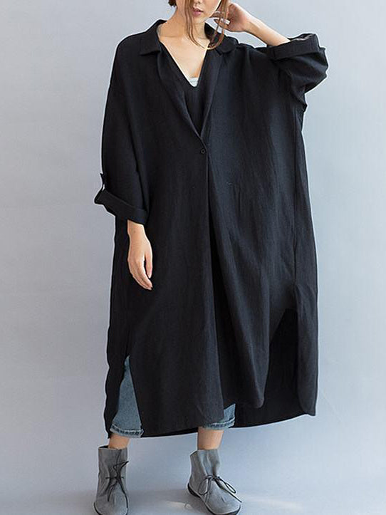 Women Cotton Linen Casual Loose Fitting Summer Dress