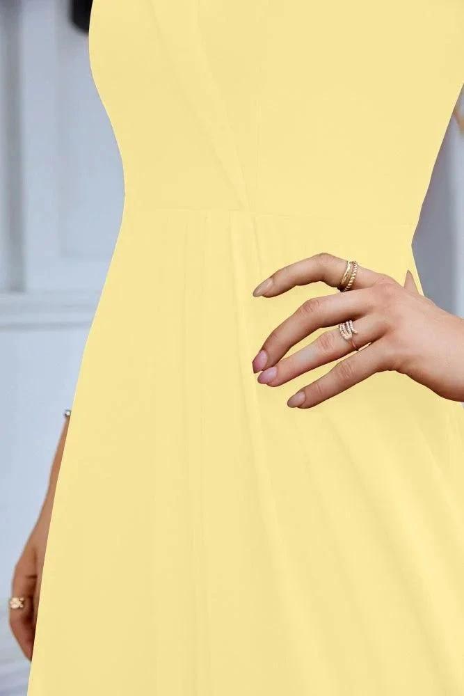 Women's thin strap off the shoulder bridesmaid mopping the floor evening dress 28093 (ZD17015)